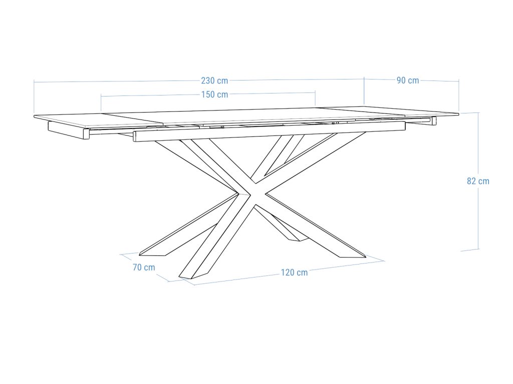Stół rozkładany ze spieku kwarcowego Pająk - obrazek 4