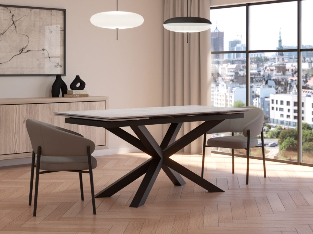 Stół rozkładany ze spieku kwarcowego Pająk - obrazek 2