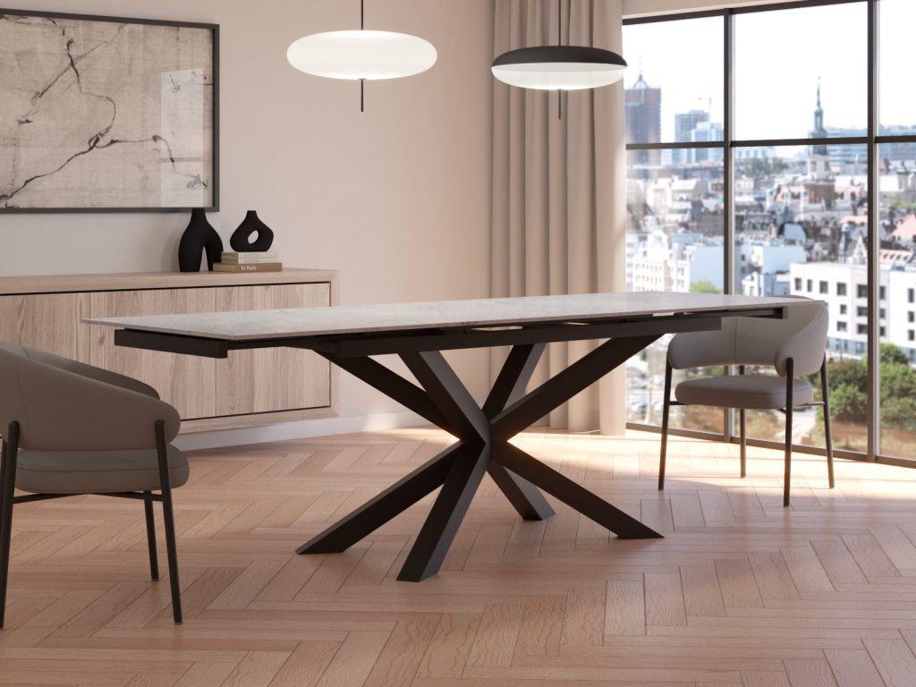 Stół rozkładany ze spieku kwarcowego Pająk - obrazek 3