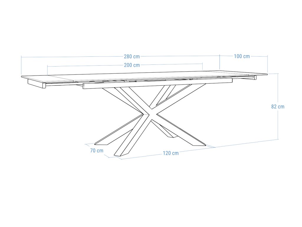 Stół rozkładany ze spieku kwarcowego Pająk - obrazek 6