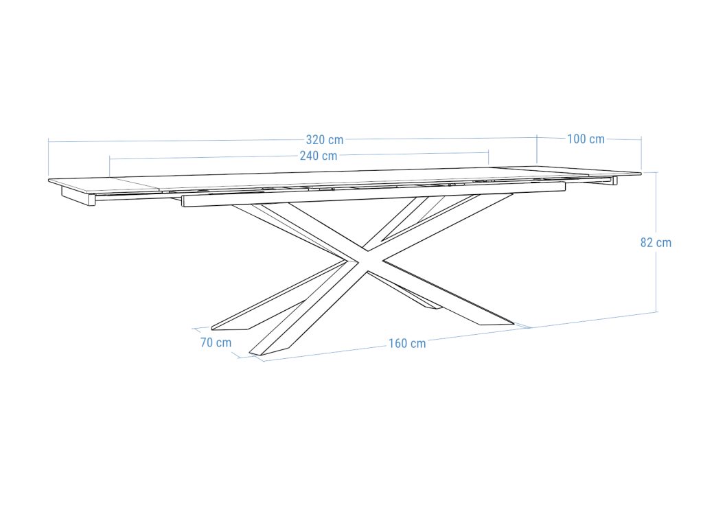 Stół rozkładany ze spieku kwarcowego Pająk - obrazek 7