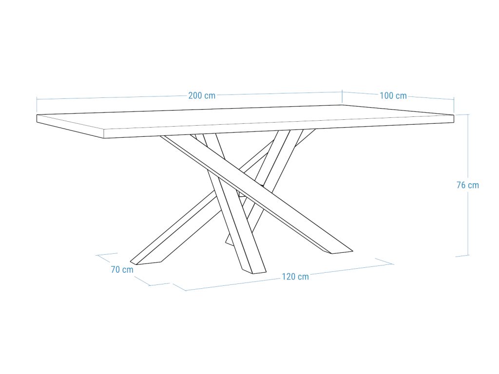 Stół z blatem dębowym Mediolan - obrazek 7