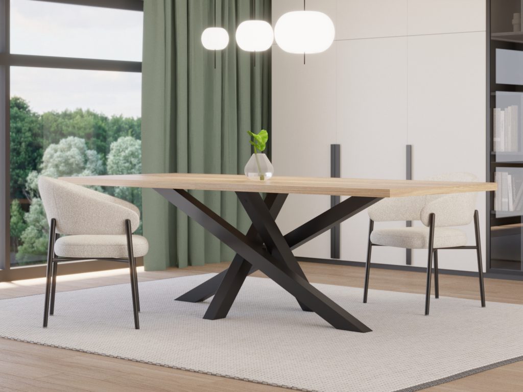 Stół z blatem dębowym Mediolan - obrazek 3