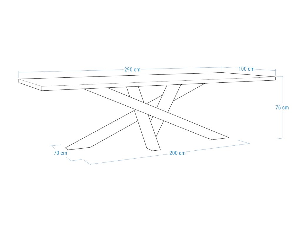 Stół z blatem dębowym Mediolan - obrazek 9