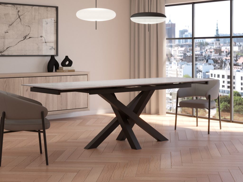 Rozkładany stół z blatem ze spieku kwarcowego Mediolan - obrazek 3