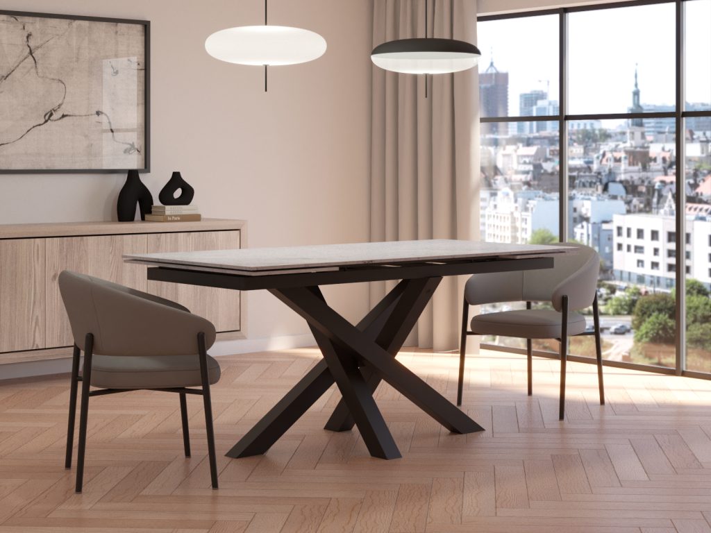 Rozkładany stół z blatem ze spieku kwarcowego Mediolan - obrazek 2