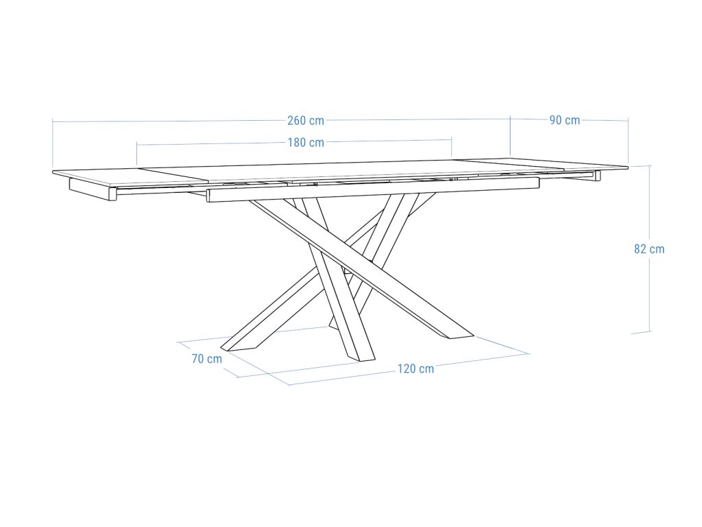 Rozkładany stół z blatem ze spieku kwarcowego Mediolan - obrazek 5