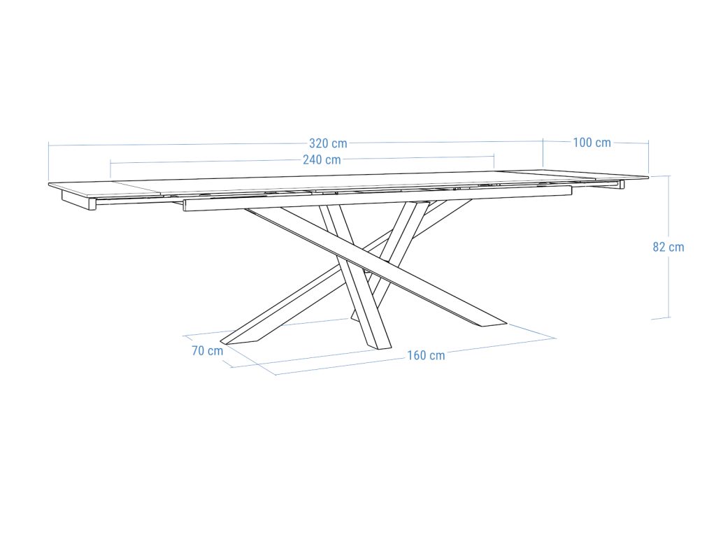 Rozkładany stół z blatem ze spieku kwarcowego Mediolan - obrazek 7