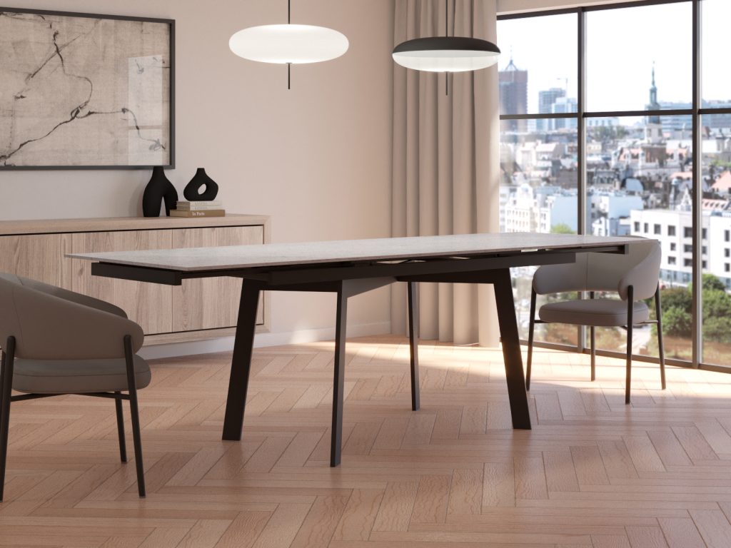 Modny stół rozkładany do salonu ze spieku kwarcowego Shift - obrazek 3