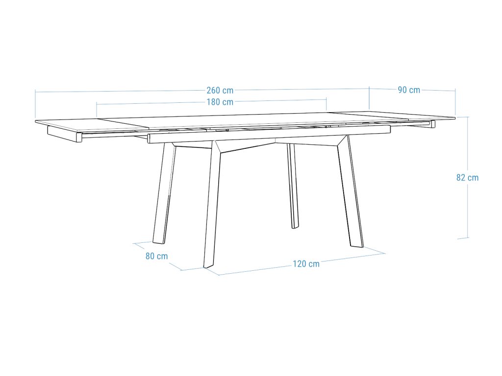 Modny stół rozkładany do salonu ze spieku kwarcowego Shift - obrazek 5