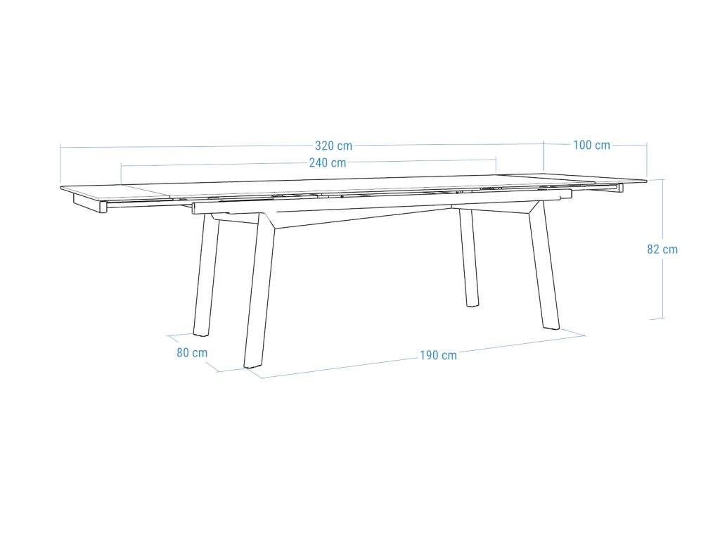 Modny stół rozkładany do salonu ze spieku kwarcowego Shift - obrazek 6