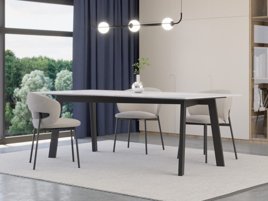 Modny stół do salonu ze spieku kwarcowego Shift - obrazek 3