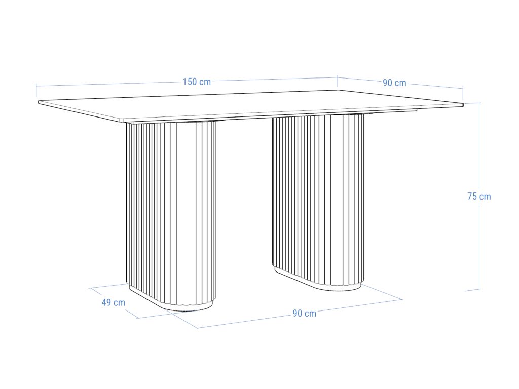 Stół do salonu ze spieku kwarcowego Torvo - obrazek 4