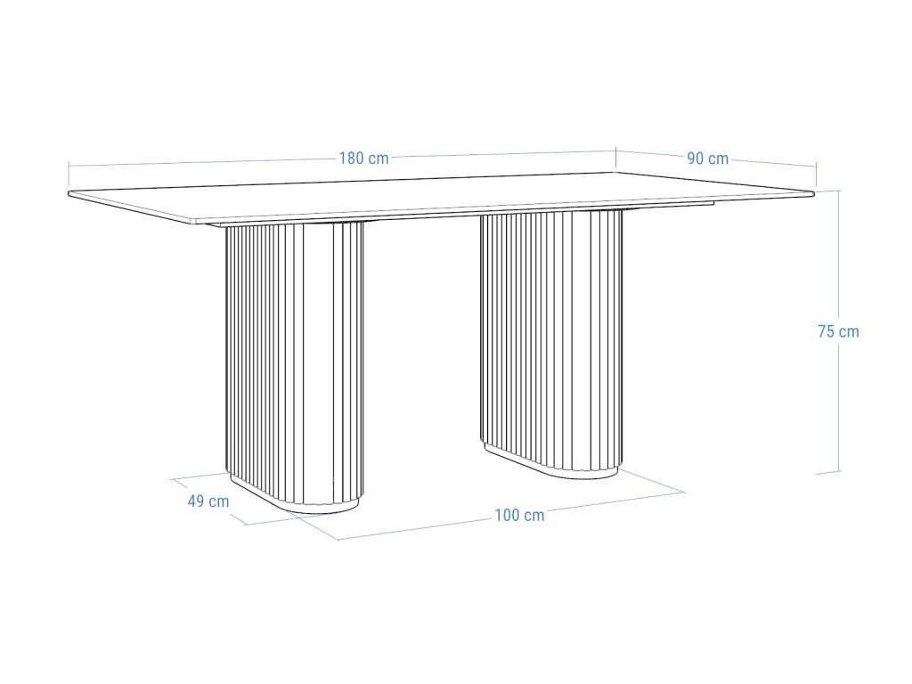 Stół do salonu ze spieku kwarcowego Torvo - obrazek 5