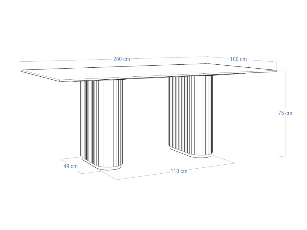 Stół do salonu ze spieku kwarcowego Torvo - obrazek 6