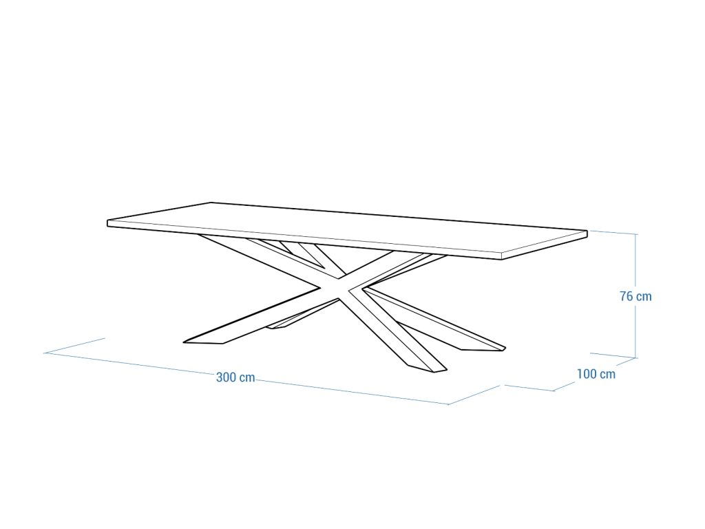 Duży Stół Pająk 300x100cm - obrazek 4