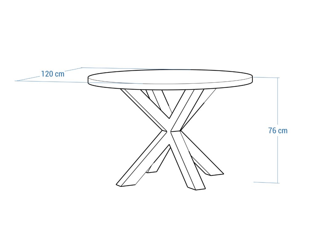 Okrągły Stół Pająk Średnica 120 cm - obrazek 6