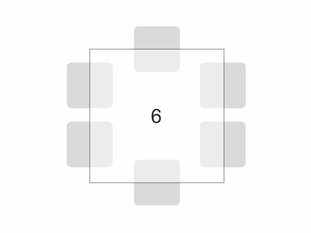 Kwadratowy Stół Pająk Chrom 140x140cm - obrazek 7