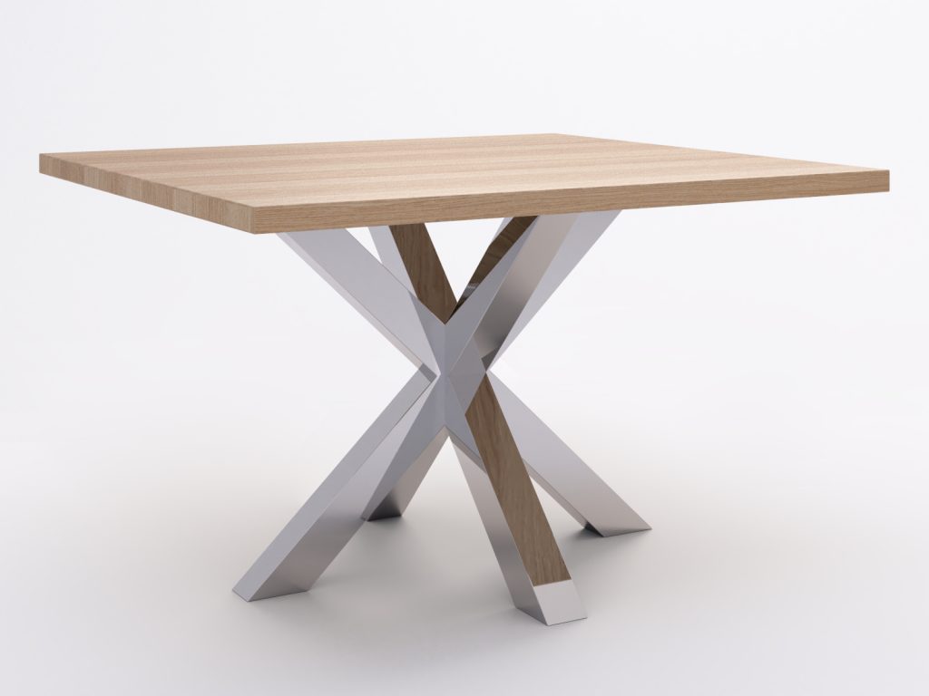 Kwadratowy Stół Pająk Chrom 120x120cm - obrazek 4