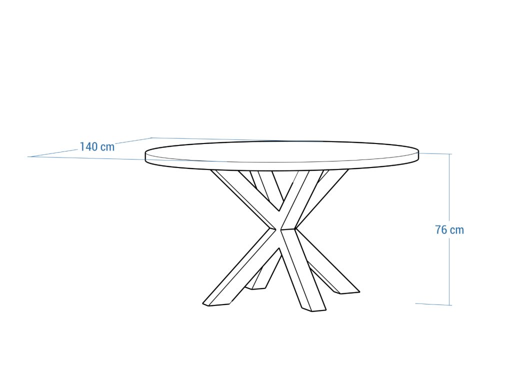Okrągły Stół Pająk Chrom Średnica 140 cm - obrazek 7