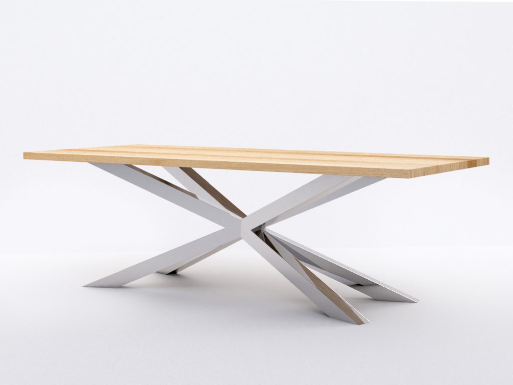 Duży Stół Pająk Chrom 240x100cm - obrazek 4