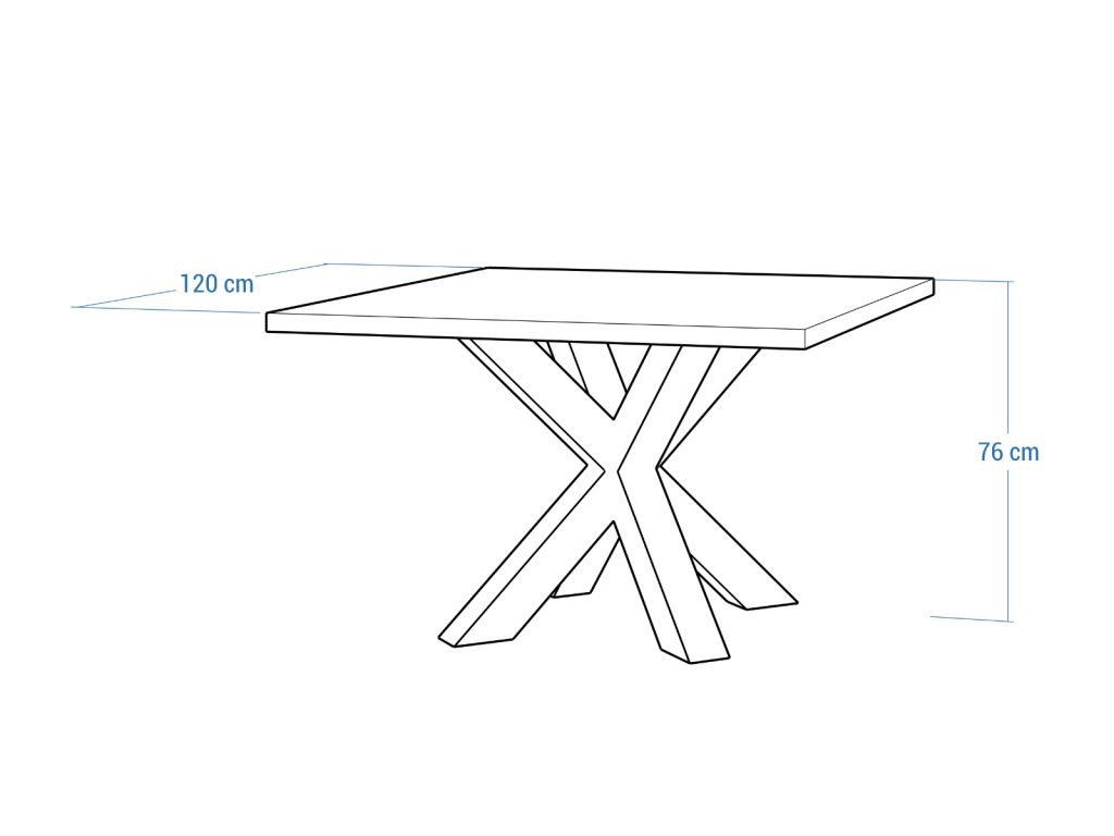 Kwadratowy Stół Pająk Heavy 120x120cm - obrazek 5