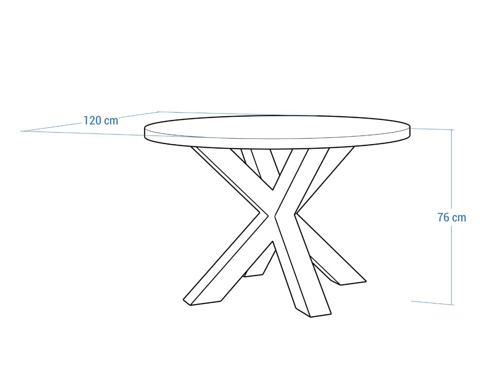 Okrągły Stół Pająk Heavy Średnica 120 cm - obrazek 6