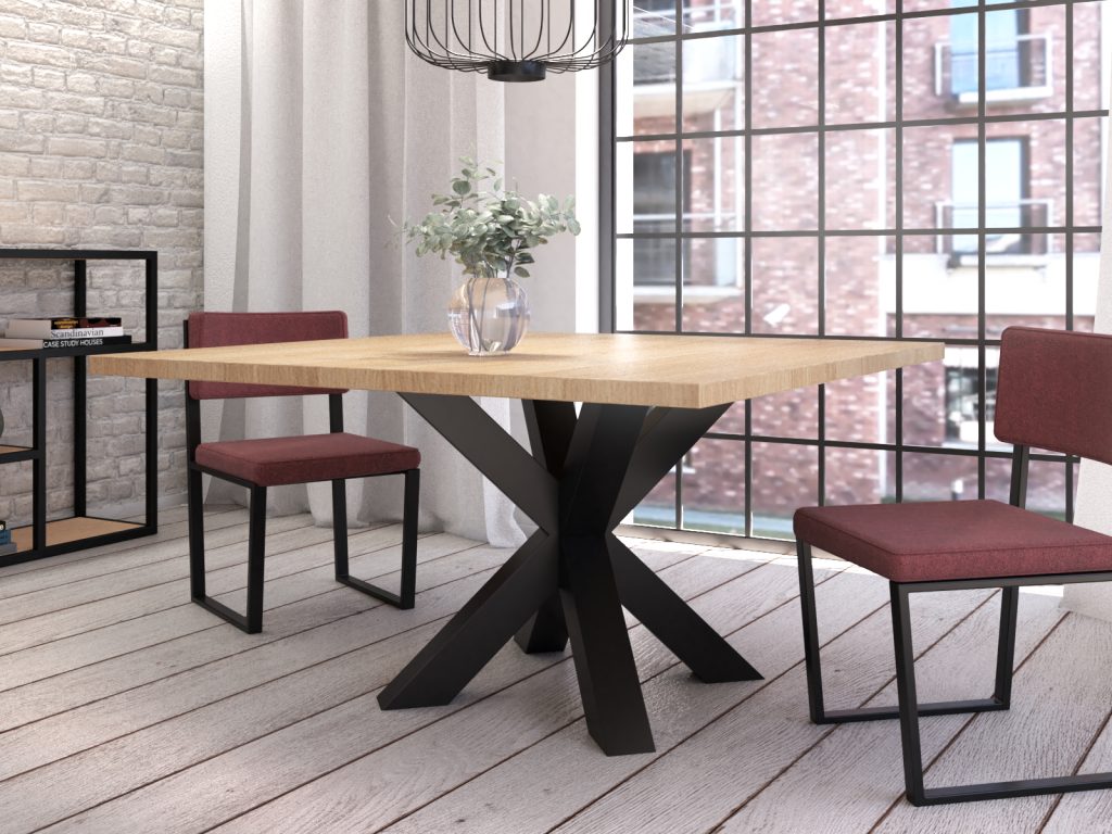 Kwadratowy Stół Pająk Heavy 140x140cm - obrazek 2