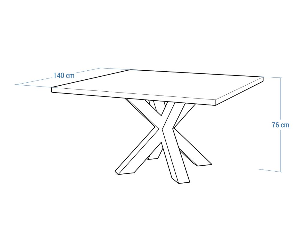 Kwadratowy Stół Pająk Heavy 140x140cm - obrazek 5