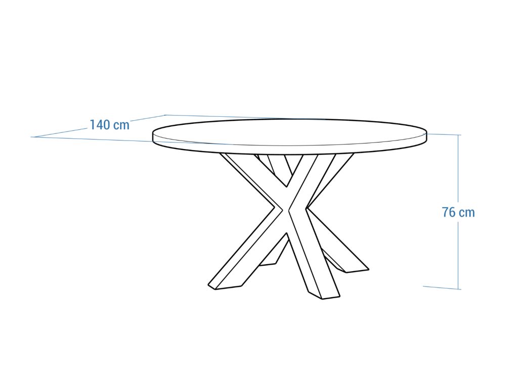 Okrągły Stół Pająk Heavy Średnica 140 cm - obrazek 6