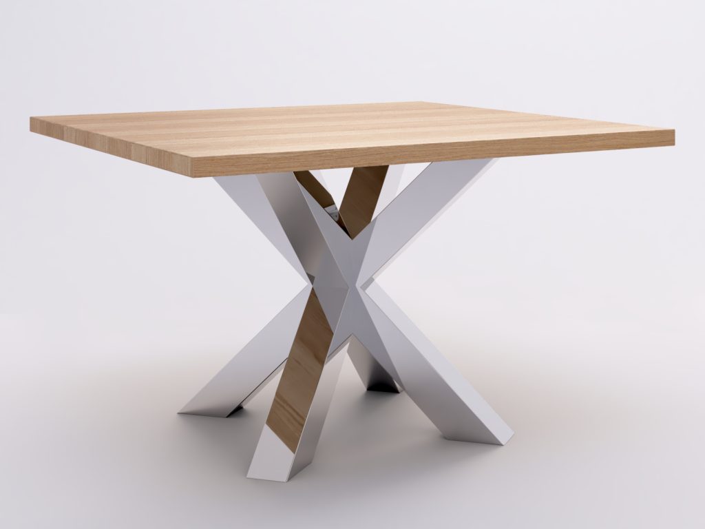 Kwadratowy Stół Pająk Heavy Chrom 120x120cm - obrazek 4