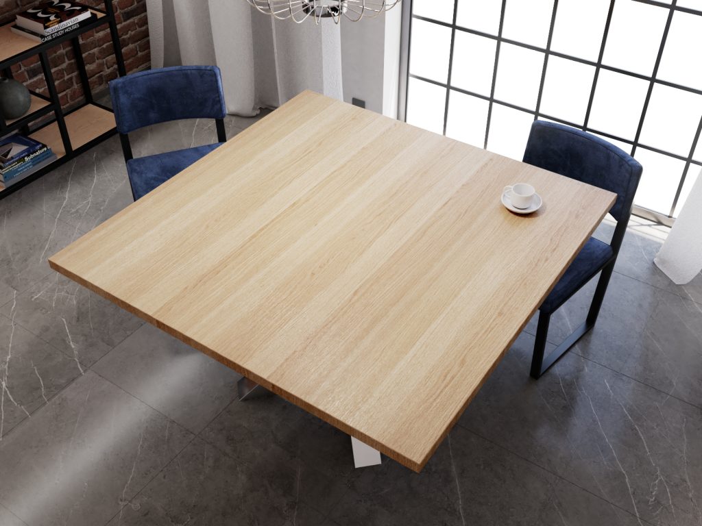 Kwadratowy Stół Pająk Heavy Chrom 140x140cm - obrazek 3