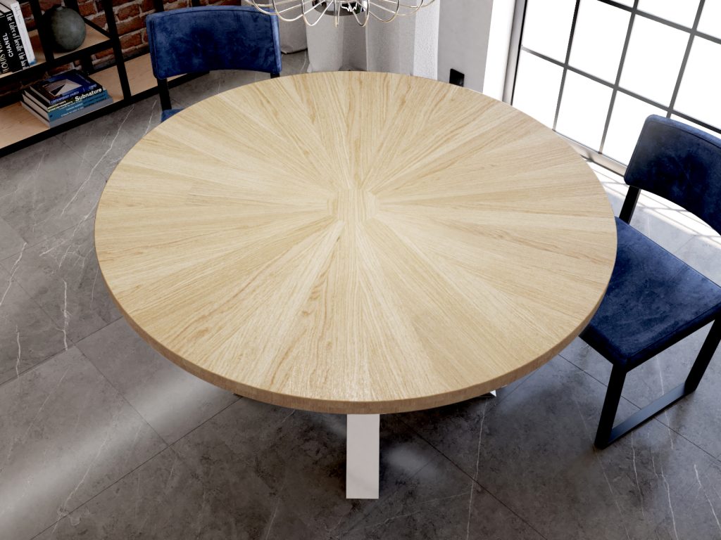 Okrągły Stół Pająk Heavy Chrom Średnica 140 cm - obrazek 3