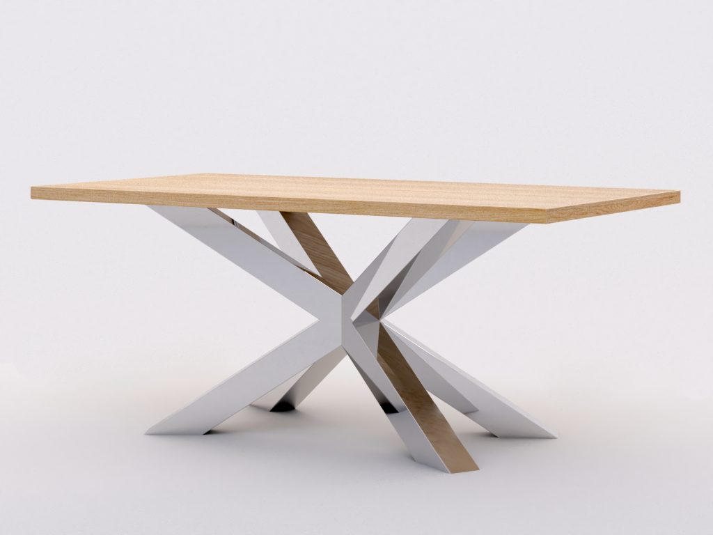 Stół Pająk Heavy Chrom 180x90cm - obrazek 4