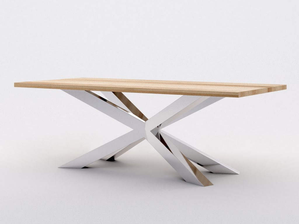 Duży Stół Pająk Heavy Chrom 220x100cm - obrazek 4