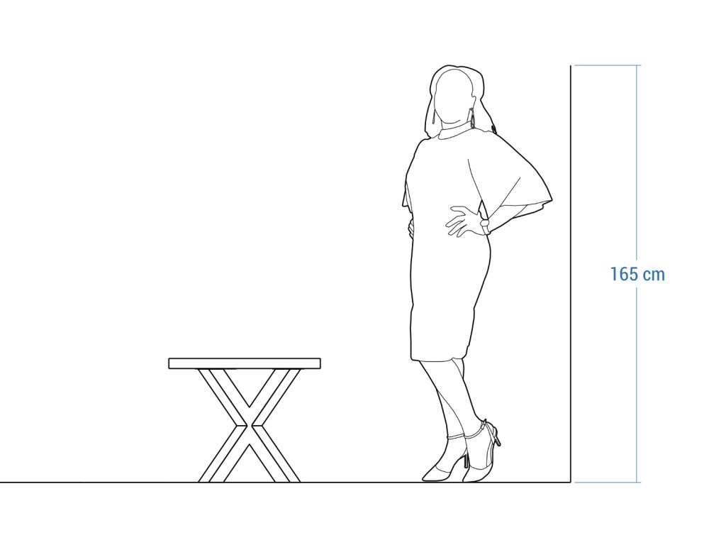 Kwadratowy Stolik Pająk Slim 60x60cm - obrazek 6
