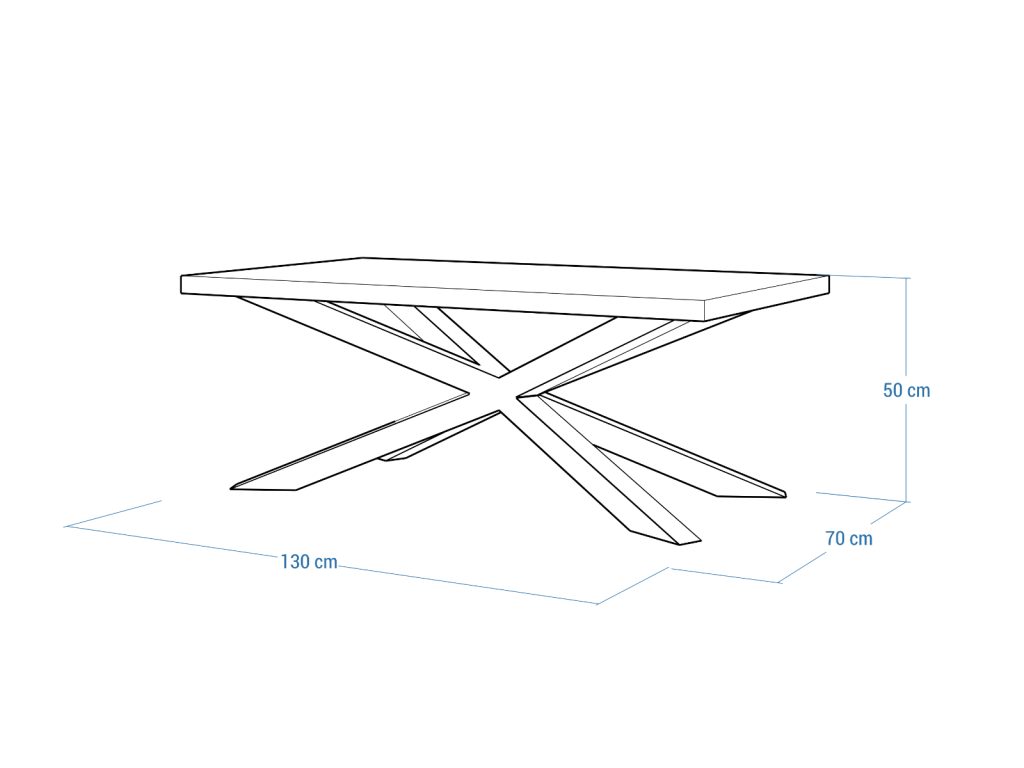 Stolik Pająk Slim 70x130cm - obrazek 5