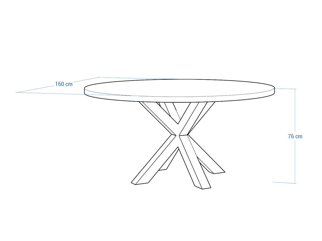 Okrągły Stół Pająk Chrom Średnica 160 cm - obrazek 7