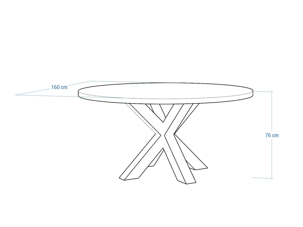 Okrągły Stół Pająk Heavy Chrom Średnica 160 cm - obrazek 7