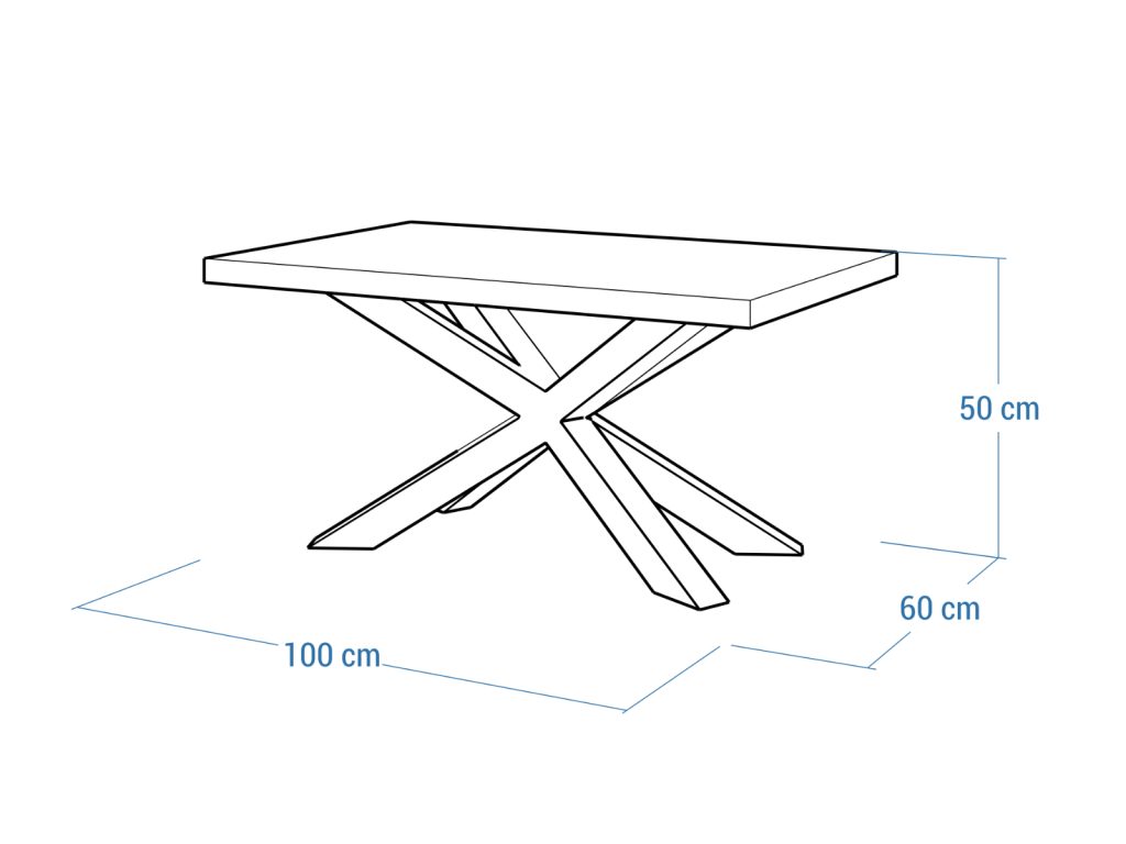 Stolik Pająk slim chrom 60x100cm - obrazek 6
