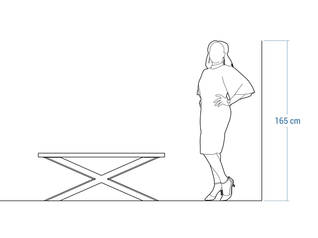 Stolik Pająk Slim chrom 70x130cm - obrazek 6