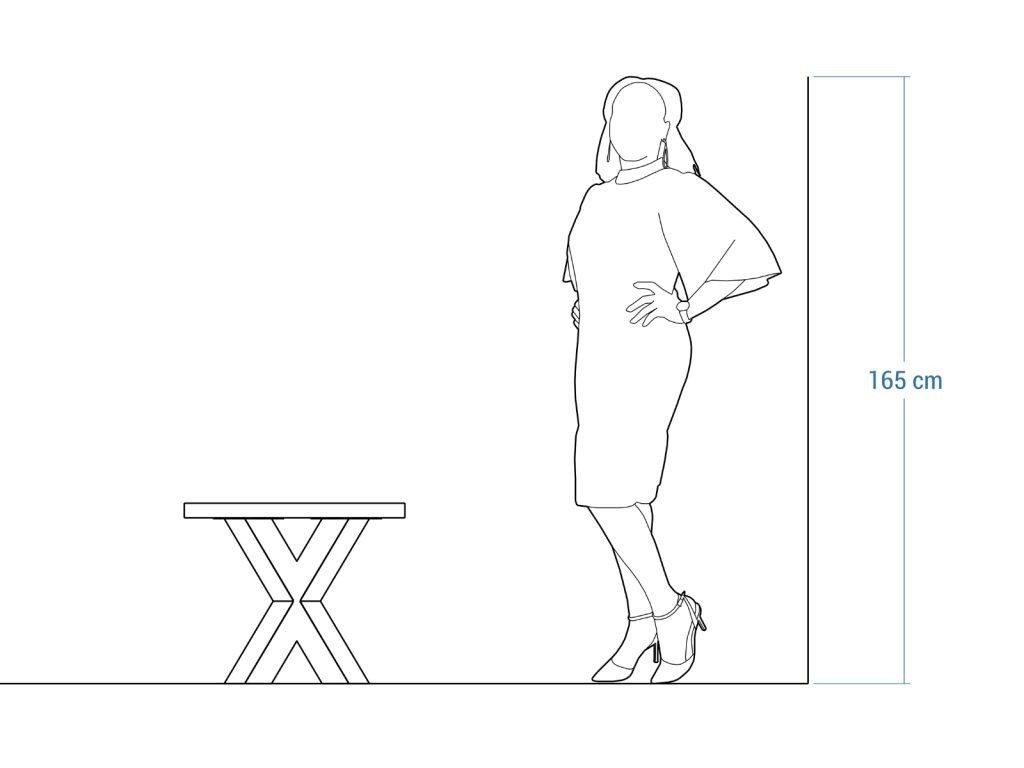 Kwadratowy Stolik Pająk heavy chrom 60x60cm - obrazek 6