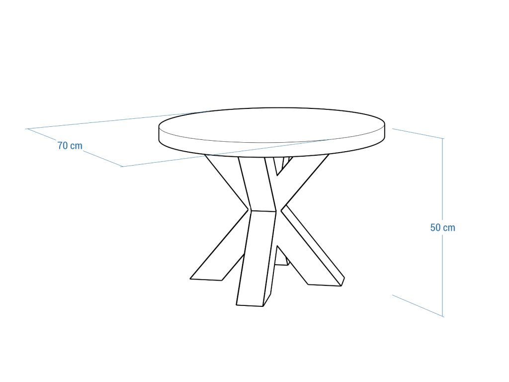 Okrągły Stolik Pająk Heavy średnica 70cm - obrazek 5
