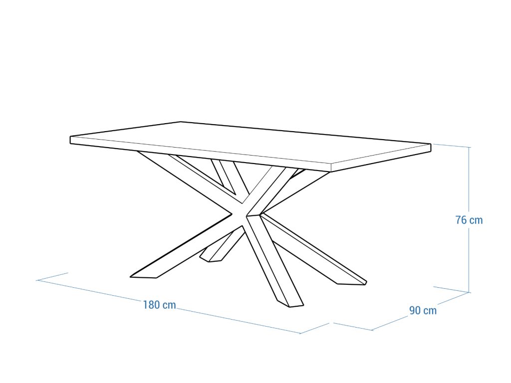 Stół Pająk Chrom 180x90cm - obrazek 5