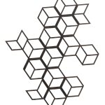 Dekoracja ścienna metalowa na rośliny pnące Trejaż Cube L 80x98 cm