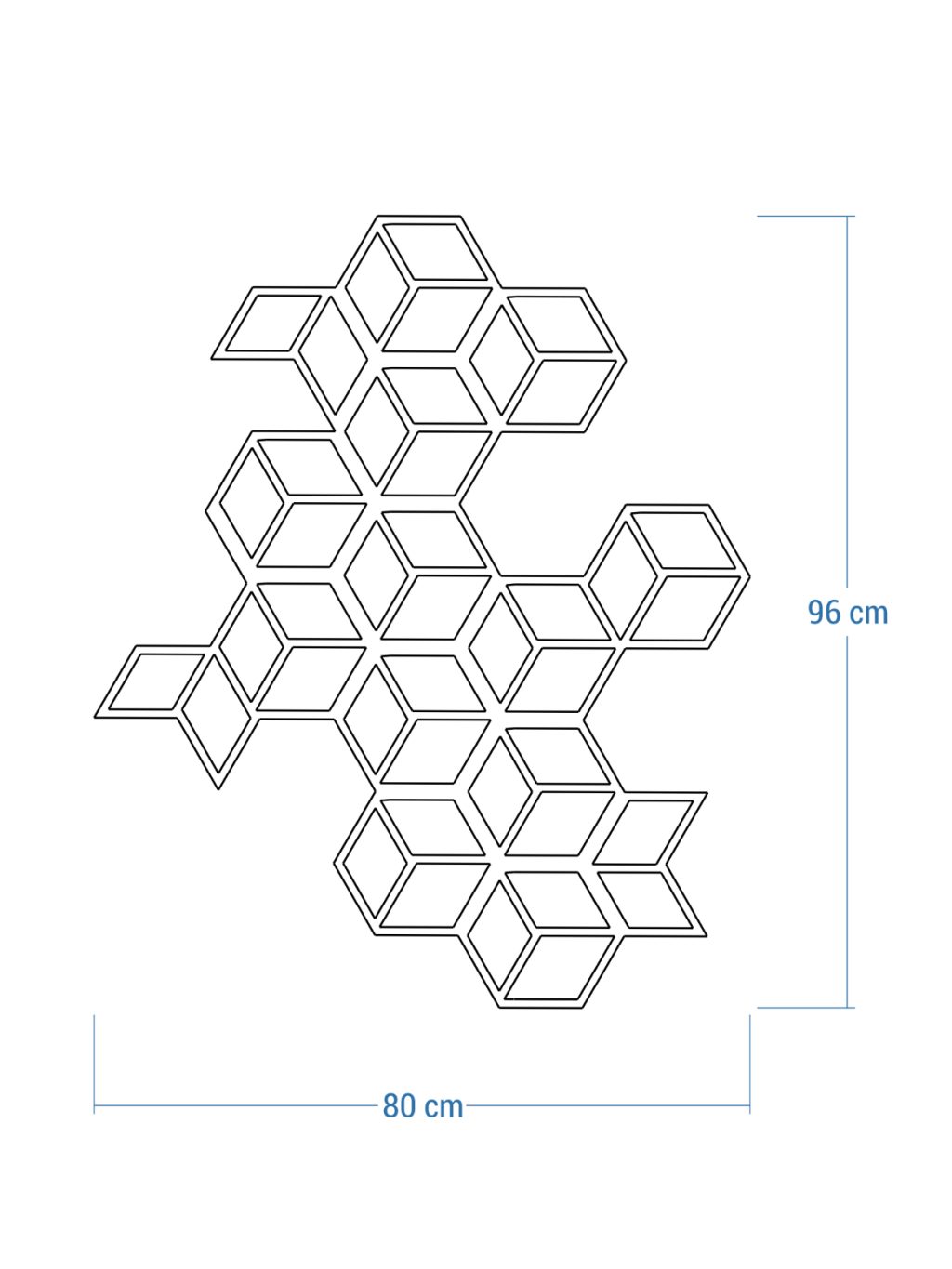 Dekoracja ścienna metalowa na rośliny pnące Trejaż Cube L 80x98 cm - obrazek 5