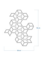 Dekoracja ścienna metalowa na rośliny pnące Trejaż Cube L 80x98 cm - obrazek 5
