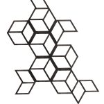 Dekoracja ścienna metalowa na rośliny pnące Trejaż Cube M 65x77 cm