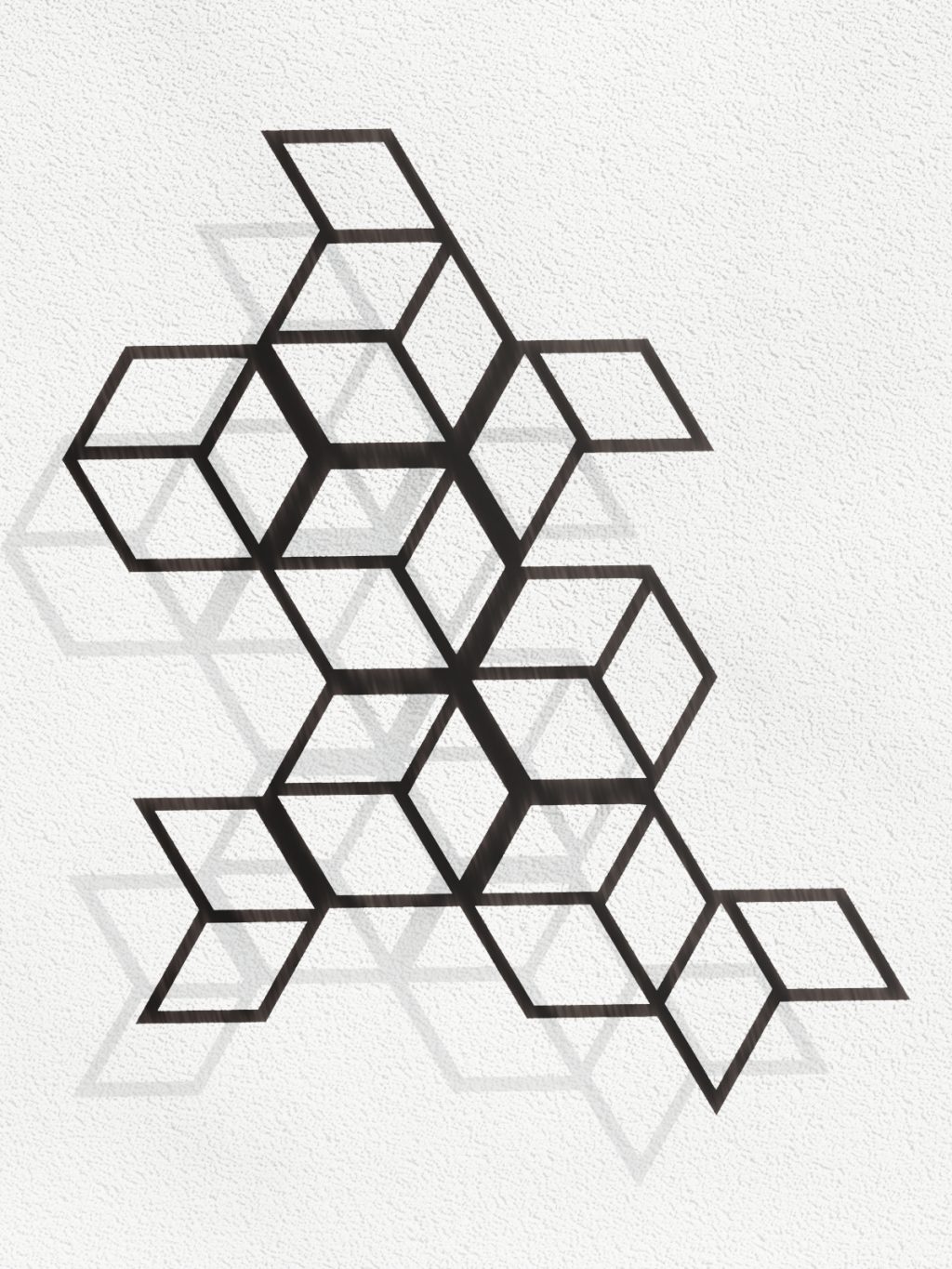 Dekoracja ścienna metalowa na rośliny pnące Trejaż Cube M 65x77 cm - obrazek 2