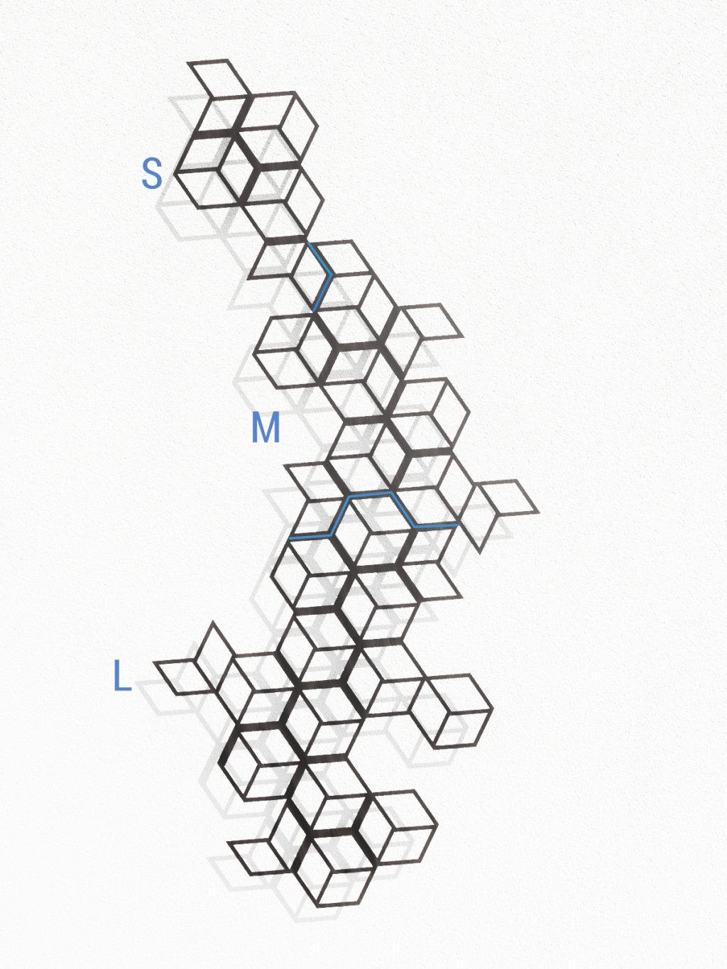 Dekoracja ścienna metalowa na rośliny pnące Trejaż Cube S 35x61 cm - obrazek 3